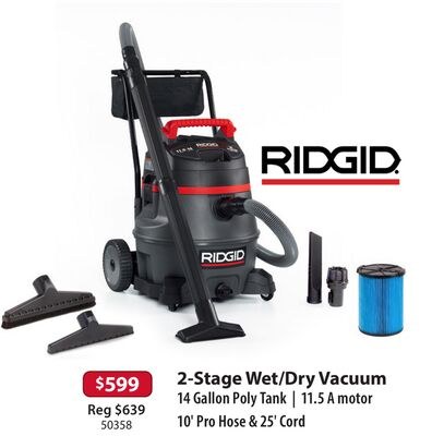 2-Stage Wet/Dry Vacuum