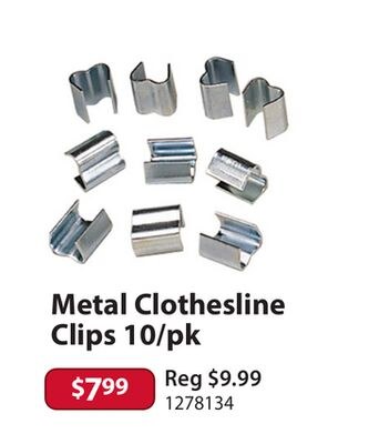 Metal Clothesline Clips