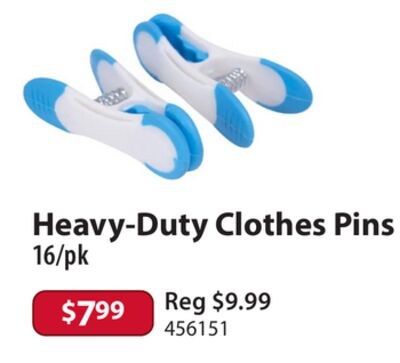 Heavy-Duty Clothes Pins