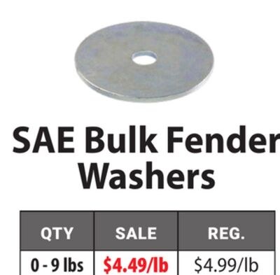 SAE Bulk Fender Washers