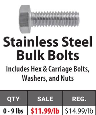 Stainless Steel Bulk Bolts