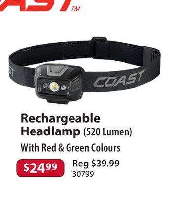 Rechargeable Headlamp (520 Lumen)