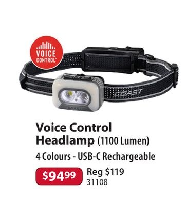 Voice Control Headlamp