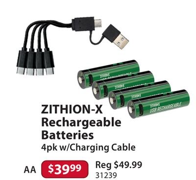 ZITHION-X Rechargeable Batteries