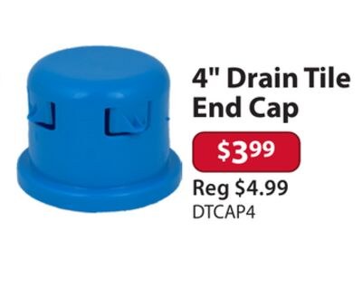 4" Drain Tile End Cap