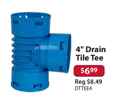 4" Drain Tile Tee