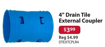 4" Drain Tile External Coupler