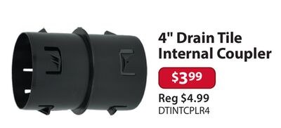 4" Drain Tile Internal Coupler