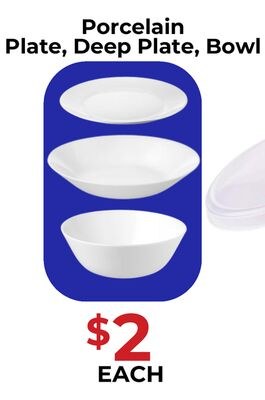 Porcelain Plate, Deep Plate, Bowl