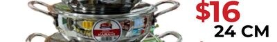 Stainless Steel Karahi W/Lid 24 CM