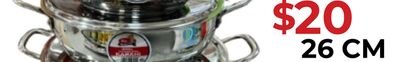 Stainless Steel Karahi W/Lid