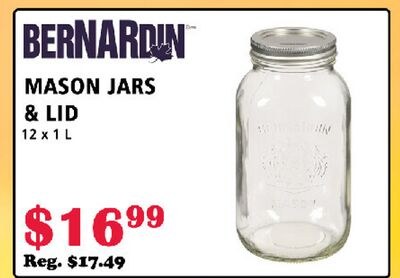 BERNARDIN MASON JARS & LID