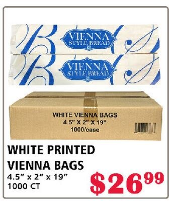 WHITE PRINTED VIENNA BAGS