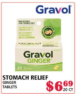 STOMACH RELIEF GINGER TABLETS
