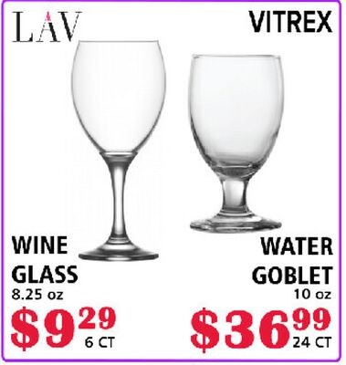 WINE GLASS, WATER GOBLET