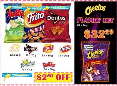 Smartfood, Doritos, Lay's, Fritos, Ruffles