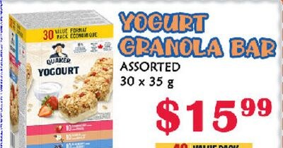 YOGURT GRANOLA BAR