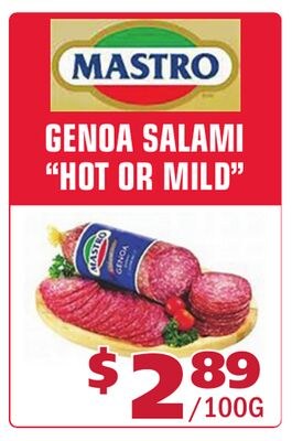 GENOA SALAMI "HOT OR MILD"