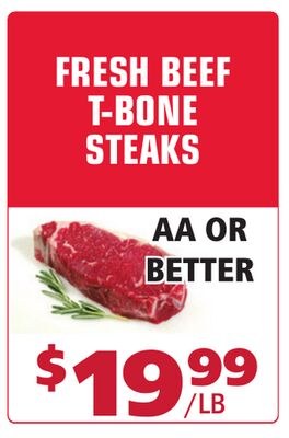 FRESH BEEF T-BONE STEAKS