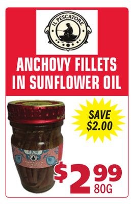 ANCHOVY FILLETS IN SUNFLOWER OIL
