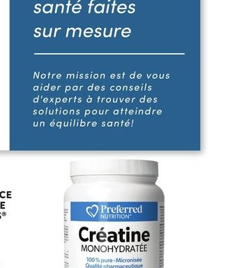 Créatine Monohydratée de Preferred Nutrition