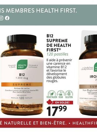 B12 SUPRÊME DE HEALTH FIRST