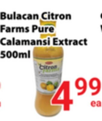 Bulacan Citron Farms Pure Calamansi Extract