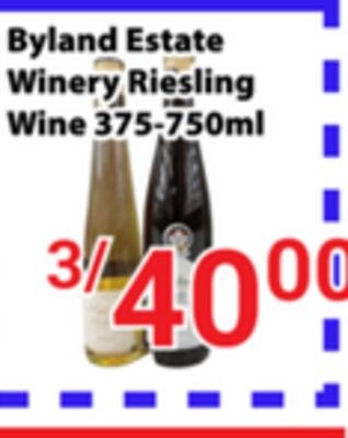 Byland Estate Winery Riesling