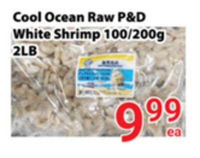 Cool Ocean Raw P&D White Shrimp 100/200g