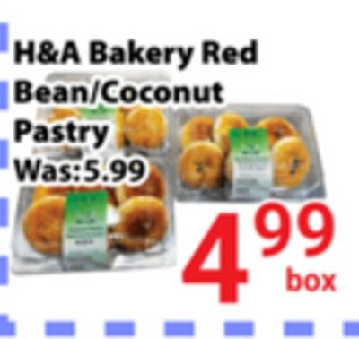 H&A Bakery Red Bean/Coconut Pastry