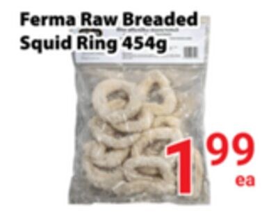 Ferma Raw Breaded Squid Ring 454g