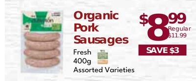 Du Breton Organic Pork Sausages