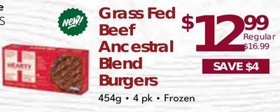 Grass Fed Beef Ancestral Blend Burgers