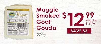 Crosswind Farm Maggie Smoked Goat Gouda
