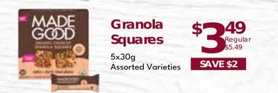 Made Good Granola Squares