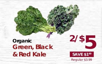 Organic Green, Black & Red Kale