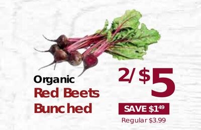Organic Red Beets Bunched