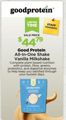 Good Protein All-In-One Shake Vanilla Milkshake