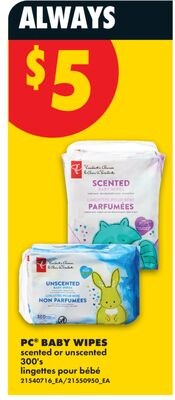 PC® BABY WIPES, 300'S