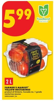 FARMER'S MARKET YELLOW NECTARINES, 2 L