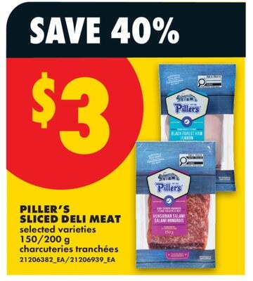 PILLER'S SLICED DELI MEAT, 150/200 G
