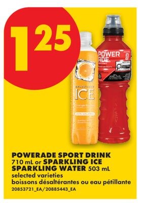 POWERADE SPORT DRINK, 710 ML OR SPARKLING ICE S…