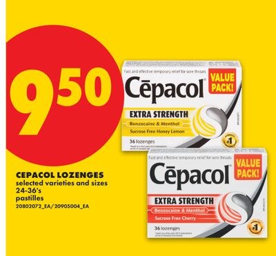 CEPACOL LOZENGES, 24-36'S