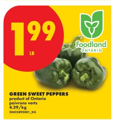 GREEN SWEET PEPPERS