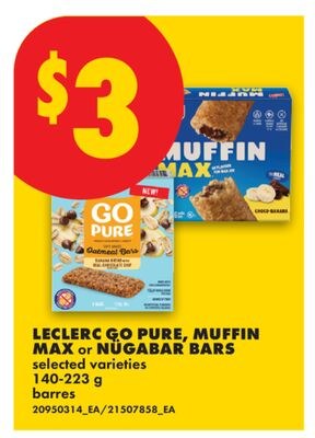 LECLERC GO PURE, MUFFIN MAX or NÜGABAR BARS, 14…