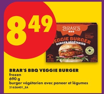 BRAR'S BBQ VEGGIE BURGER, 690 g