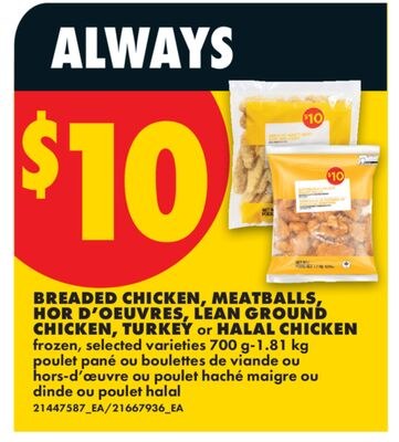 BREADED CHICKEN, MEATBALLS, HOR D'OEUVRES, LEAN…