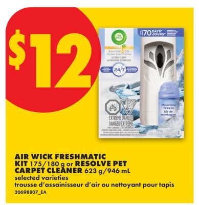 AIR WICK FRESHMATIC KIT, 175/180 g or RESOLVE P…