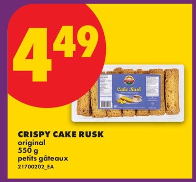 CRISPY CAKE RUSK, 550 g