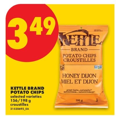 KETTLE BRAND POTATO CHIPS, 156/198 g